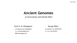 Read more about the article Video: Davide Piffer and I talk about ancient genomics, polygenic scores and history