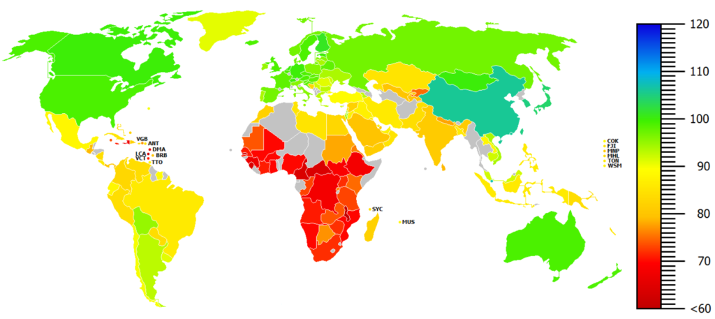 East Asian intelligence and UV radiation – Clear Language, Clear Mind