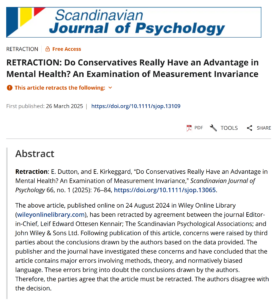 Read more about the article My first politically motivated retraction